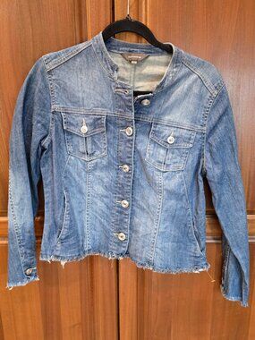 DENVER HAYES Mock neck Denim jacket medium women